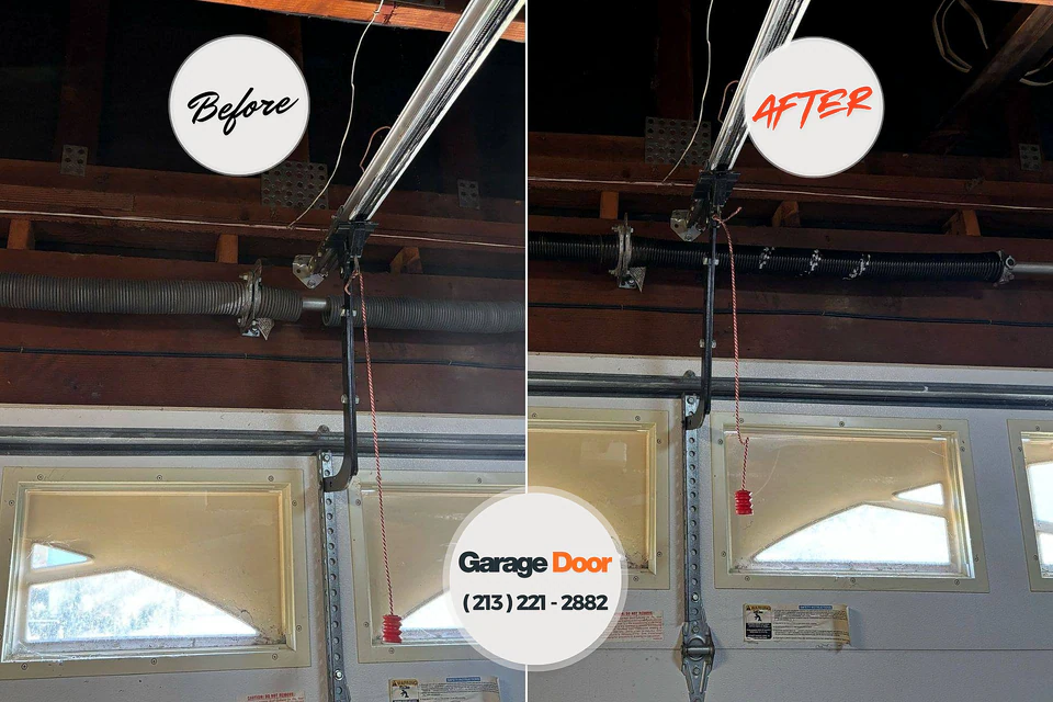 Before and after: garage door repair McMurray, PA